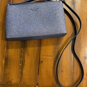 Coach Navy Glitter Double Zip Crossbody